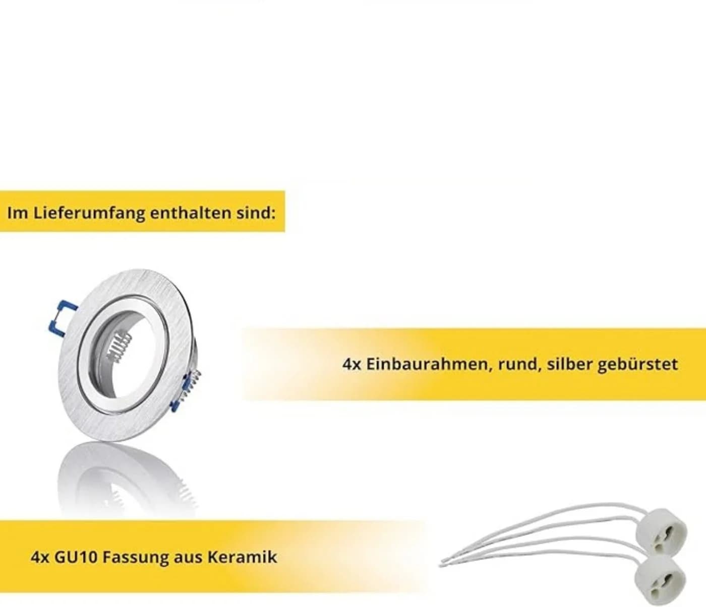 Sweet LED Deckenspot 4er Set Aluminium Silber GU10 IP44 - Bild 4