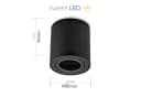 Sweet LED Deckenspot GU10 5W Schwarz Gebürstet Schwenkbar Bild 5