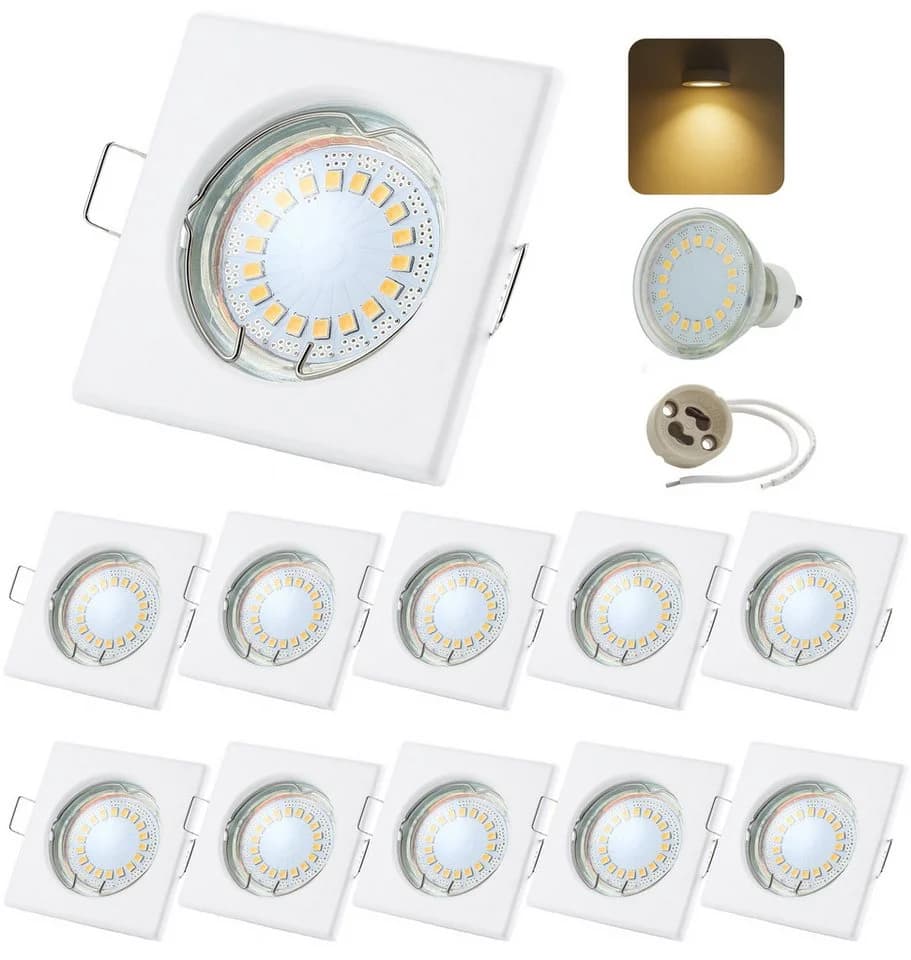 Sweet LED Einbaustrahler 10er Set GU10 5W weiß-matt - Bild 2