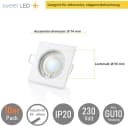 Sweet LED Einbaustrahler 10er Set GU10 5W weiß-matt Bild 3