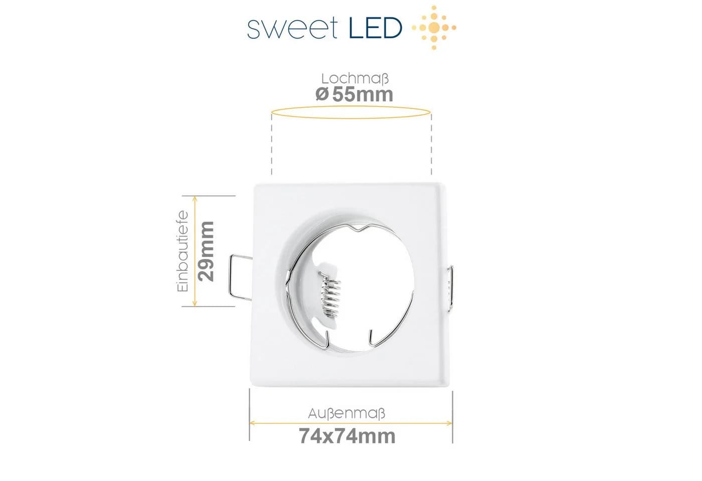 Sweet LED Einbaustrahler 10er Set GU10 5W weiß-matt - Bild 5