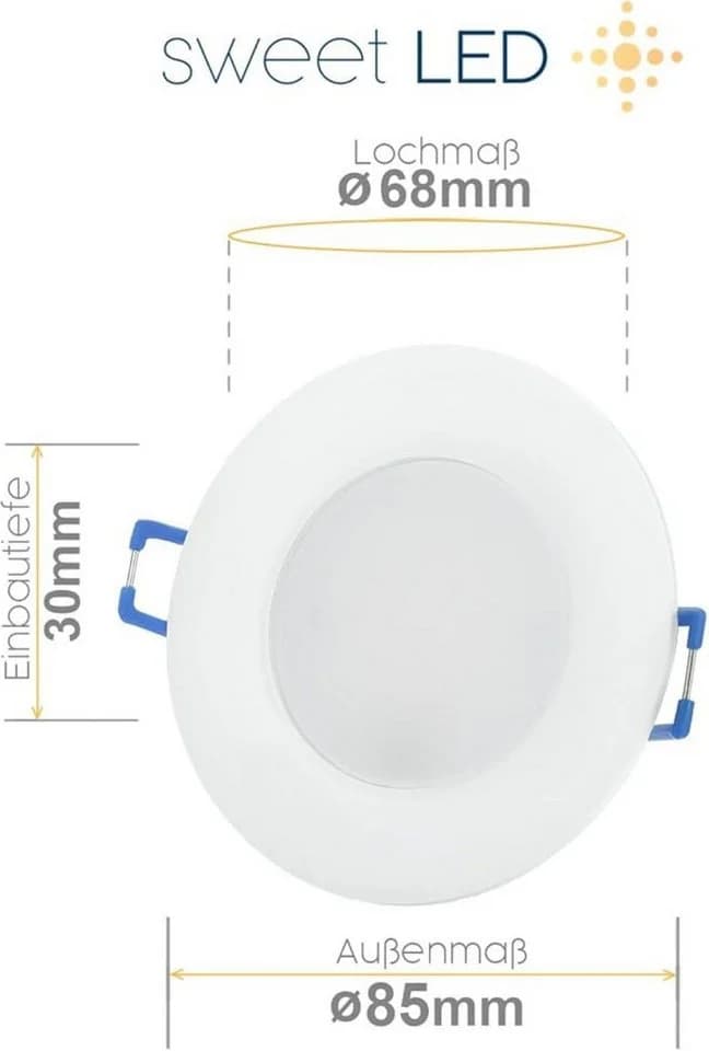Sweet LED Einbaustrahler CCT IP44 6,5W weiß - Bild 1
