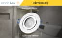 Sweet LED Einbaustrahler 6er Set IP44 Bad Aluminium GU10 7W 3000K Bild 4