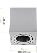 Sweet LED Deckenspott GU10 Aluminium Quadratisch Schwenkbar Warmweiß Bild 1