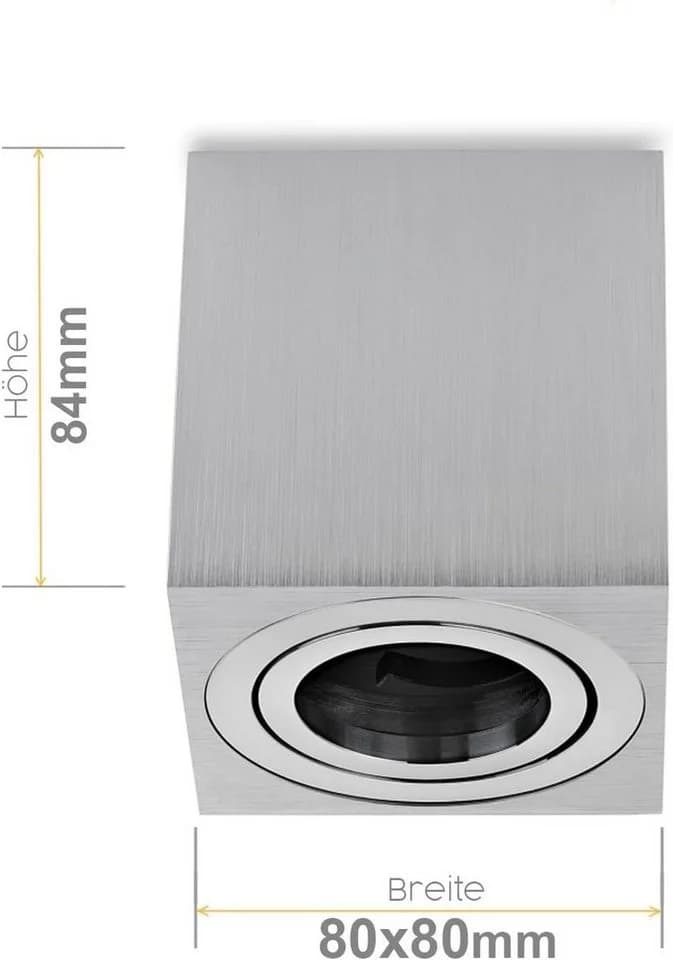 Sweet LED Deckenspott GU10 Aluminium Quadratisch Schwenkbar Warmweiß