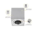 Sweet LED Deckenspott GU10 Aluminium Quadratisch Schwenkbar Warmweiß Bild 5