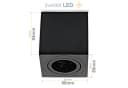Sweet LED LED Deckenspot GU10 Aluminium Aufbauspot eckig 7W schwenkbar 230V Warmweiß Bild 1