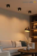Sweet LED LED Deckenspot GU10 Aluminium Aufbauspot eckig 7W schwenkbar 230V Warmweiß Bild 5