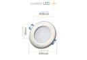 Sweet LED Einbaustrahler 5er Set IP44 dimmbar Chrom 3000K warmweiß Bild 1