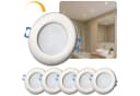 Sweet LED Einbaustrahler 5er Set IP44 dimmbar Chrom 3000K warmweiß Bild 2