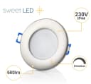Sweet LED Einbaustrahler 5er Set IP44 dimmbar Chrom 3000K warmweiß Bild 3