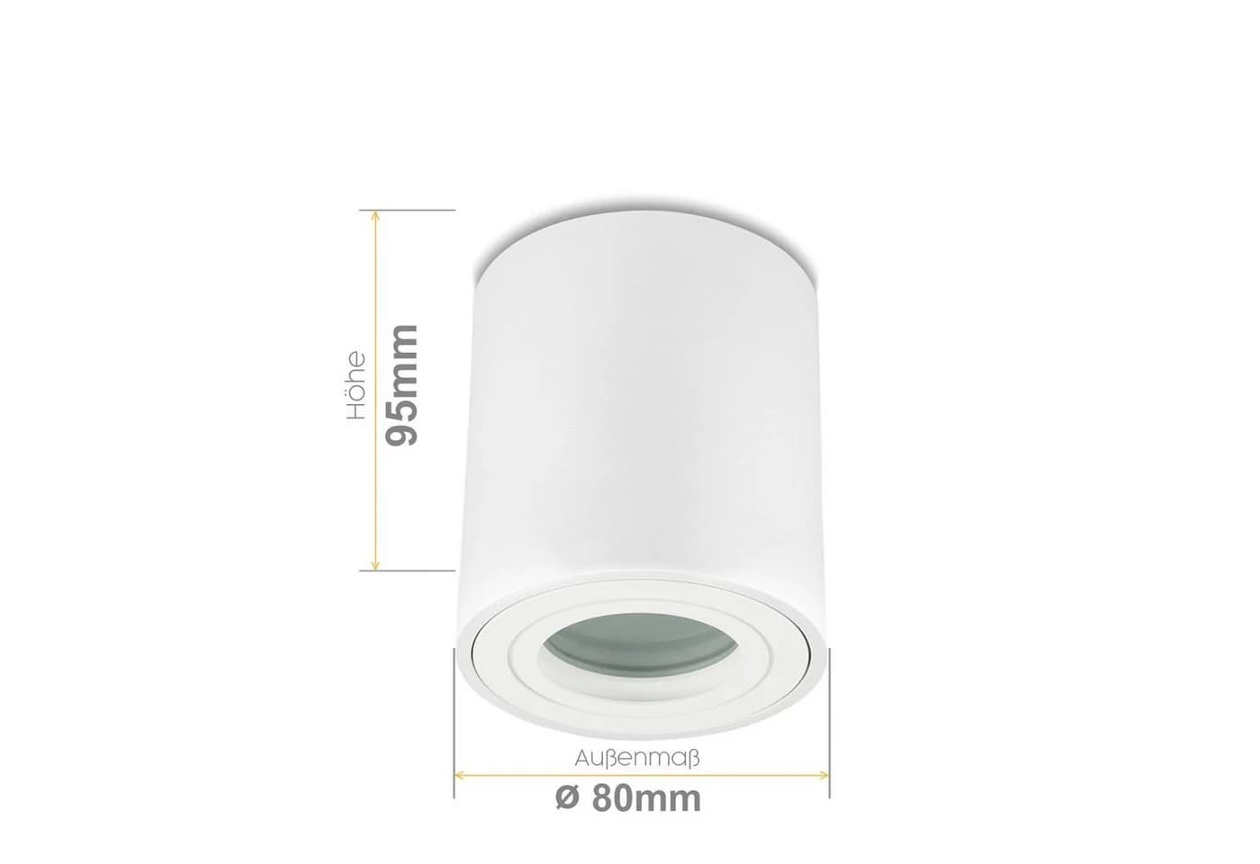 Sweet LED Aufbaustrahler LED GU10 rund weiß matt IP44
