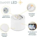 Sweet LED Aufbaustrahler 5W rund weiß-matt Aluminium schwenkbar Bild 3