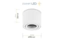Sweet LED Aufbaustrahler 5W rund weiß-matt Aluminium schwenkbar Bild 5