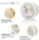 Sweet LED LED-Leuchtmittel 4er Set 5W LED Modul 320lm warmweiß flach Sparpack Bild 1