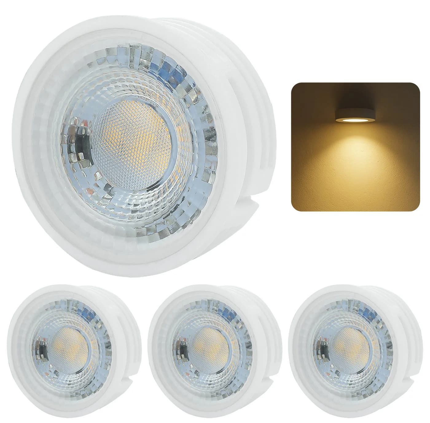 Sweet LED LED-Leuchtmittel 4er Set 5W LED Modul 320lm warmweiß flach Sparpack - Bild 2