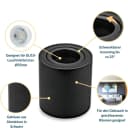 Sweet LED Aufbauleuchte 2er Set rund schwenkbar GU10 schwarz Aluminium Bild 3