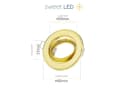 Sweet LED Einbaustrahler GU10 6er Set Gold 5W 3000K warmweiß schwenkbar Bild 1