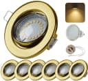 Sweet LED Einbaustrahler GU10 6er Set Gold 5W 3000K warmweiß schwenkbar Bild 2