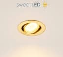 Sweet LED Einbaustrahler GU10 6er Set Gold 5W 3000K warmweiß schwenkbar Bild 3