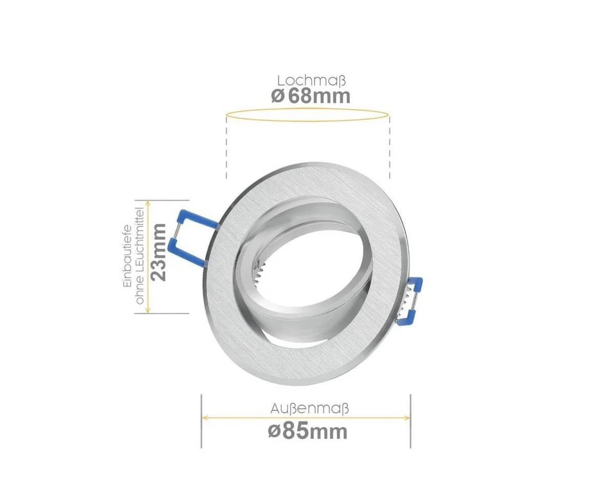 Sweet LED Einbaustrahler GU10 Deckenspot Silber Schwenkbar 230V