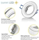 Sweet LED Einbaustrahler GU10 Deckenspot Silber Schwenkbar 230V Bild 4