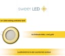 Sweet LED LED Einbaustrahler 6er Set Flach Rund 5W Gold Dimmbar Bild 3