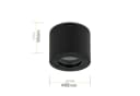Sweet LED Aufbauleuchte Schwarz Aluminium IP44 Deckenspot Bild 1