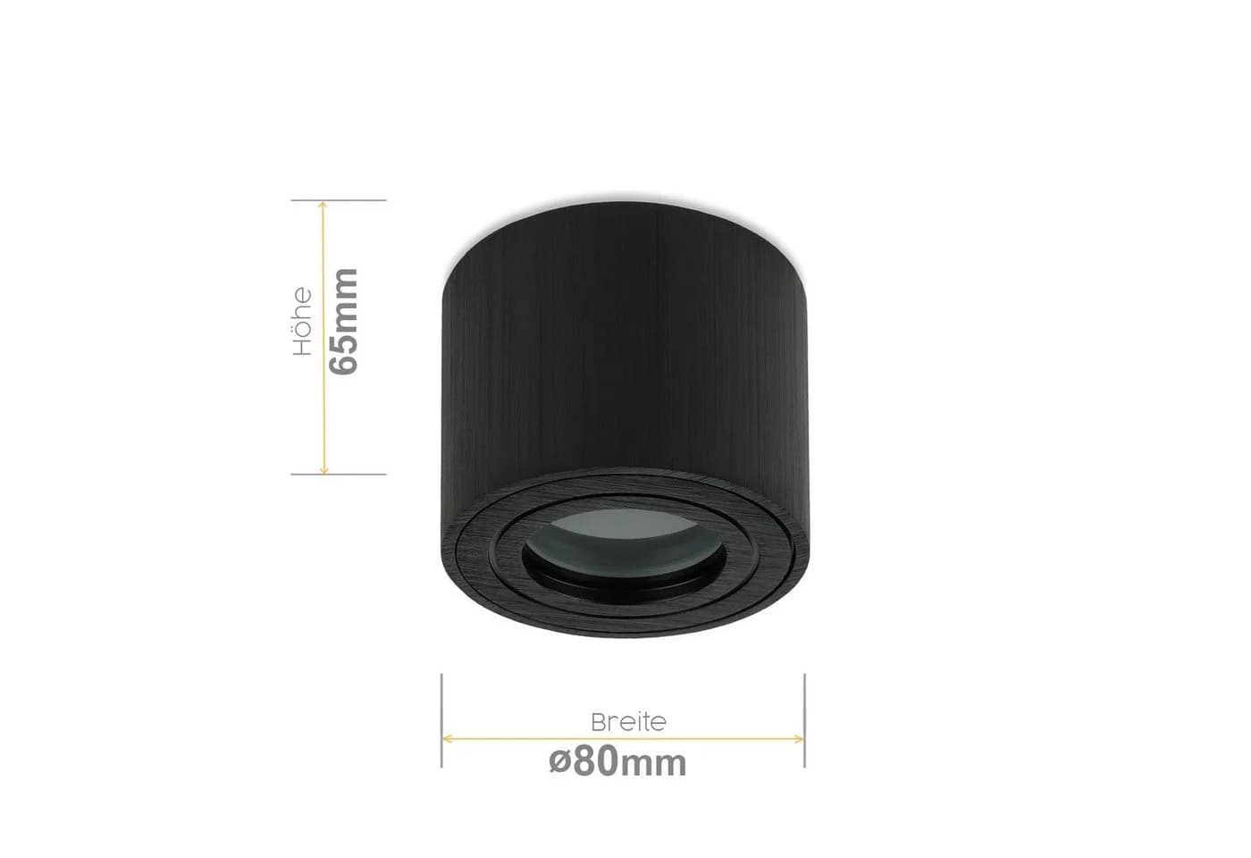 Sweet LED Aufbauleuchte Schwarz Aluminium IP44 Deckenspot