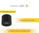 Sweet LED Aufbauleuchte Schwarz Aluminium IP44 Deckenspot Bild 5