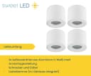 Sweet LED Aufbauleuchte 4er Set für Bad & Küche IP44 Aluminium 230V Bild 5