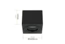 Sweet LED Aufbauleuchte 4er Set Schwarz Aluminium IP44 Bild 1
