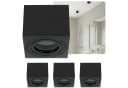 Sweet LED Aufbauleuchte 4er Set Schwarz Aluminium IP44 Bild 2