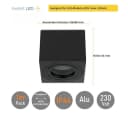 Sweet LED Aufbauleuchte 4er Set Schwarz Aluminium IP44 Bild 4