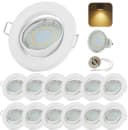 Sweet LED 12er Set Einbaustrahler GU10 5W 230V Weiß Schwenkbar 3000K Bild 2
