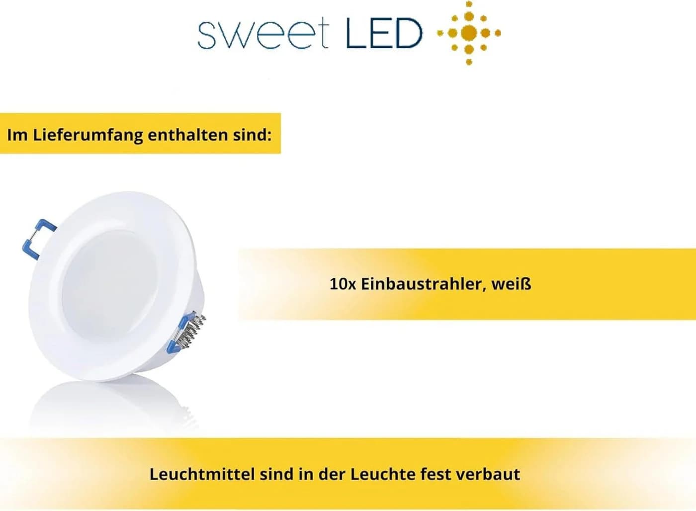 Sweet LED LED Einbaustrahler 10er Set IP44 CCT 230V Weiß - Bild 5