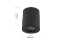 Sweet LED Aufbauleuchte 4er Set IP44 Aluminium Deckenspots Schwarz Bild 1