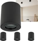 Sweet LED Aufbauleuchte 4er Set IP44 Aluminium Deckenspots Schwarz Bild 2