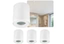 Sweet LED Aufbauleuchte 4er Set Weiß GU10 IP44 Aluminium Bild 2