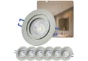 Sweet LED Einbaustrahler 6er Set IP44 Feuchtraum chrom-gebürstet GU10 Bild 2