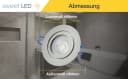 Sweet LED Einbaustrahler 6er Set IP44 Feuchtraum chrom-gebürstet GU10 Bild 3