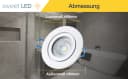 Sweet LED Einbaustrahler 6er Set GU10 dimmbar weiß IP44 Bild 3