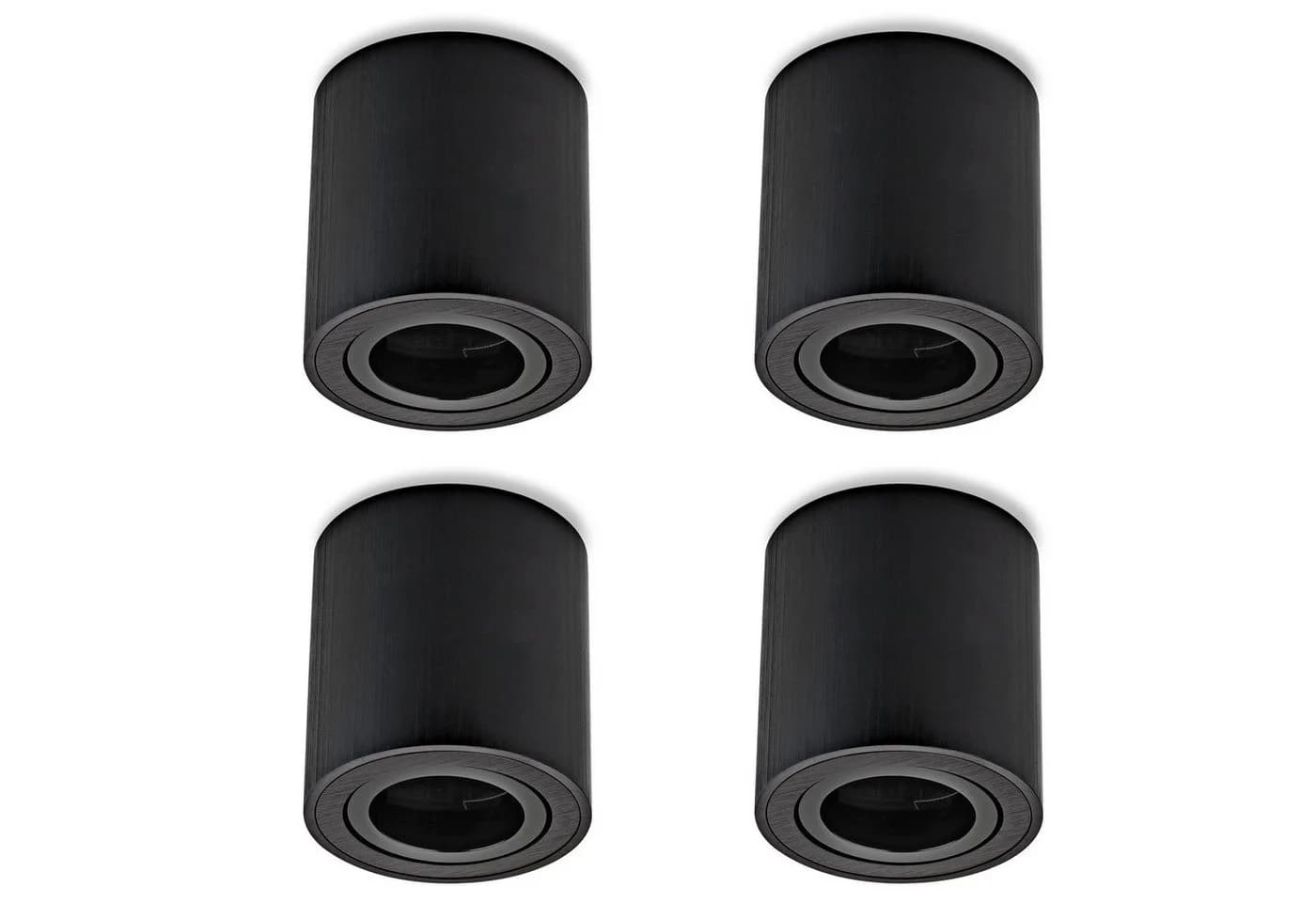 Sweet LED Aufbauleuchte 4er Set GU10 schwarz Aluminium schwenkbar - Bild 2