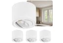Sweet LED 4er Set Aufbaustrahler flach weiß matt Aluminium schwenkbar Bild 2