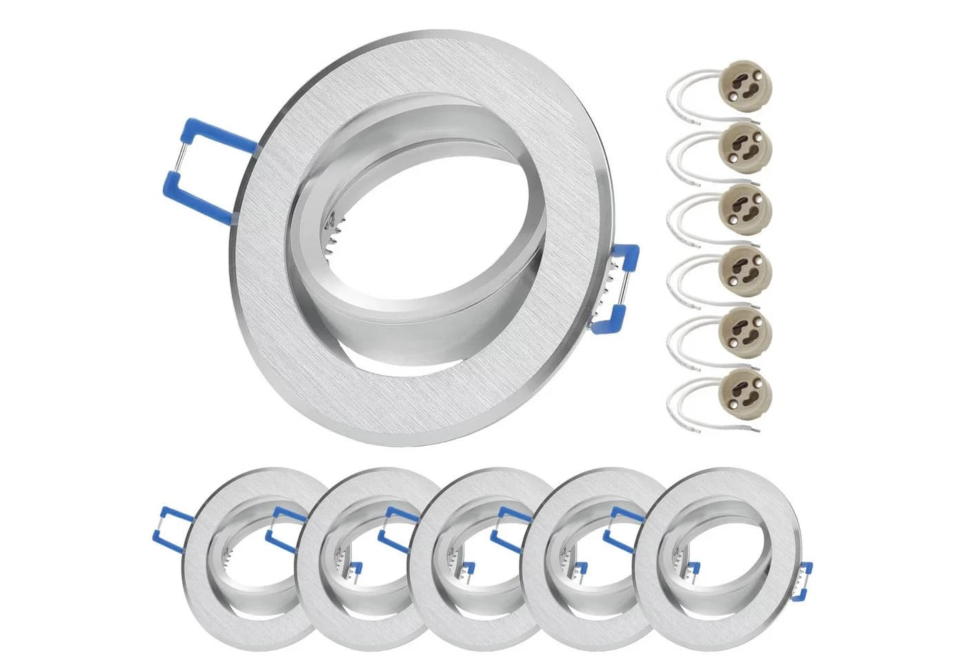 Sweet LED Einbauspots 6er Set GU10 Alu Silber 230V - Bild 2