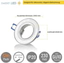 Sweet LED Einbauspots 6er Set GU10 Alu Silber 230V Bild 3