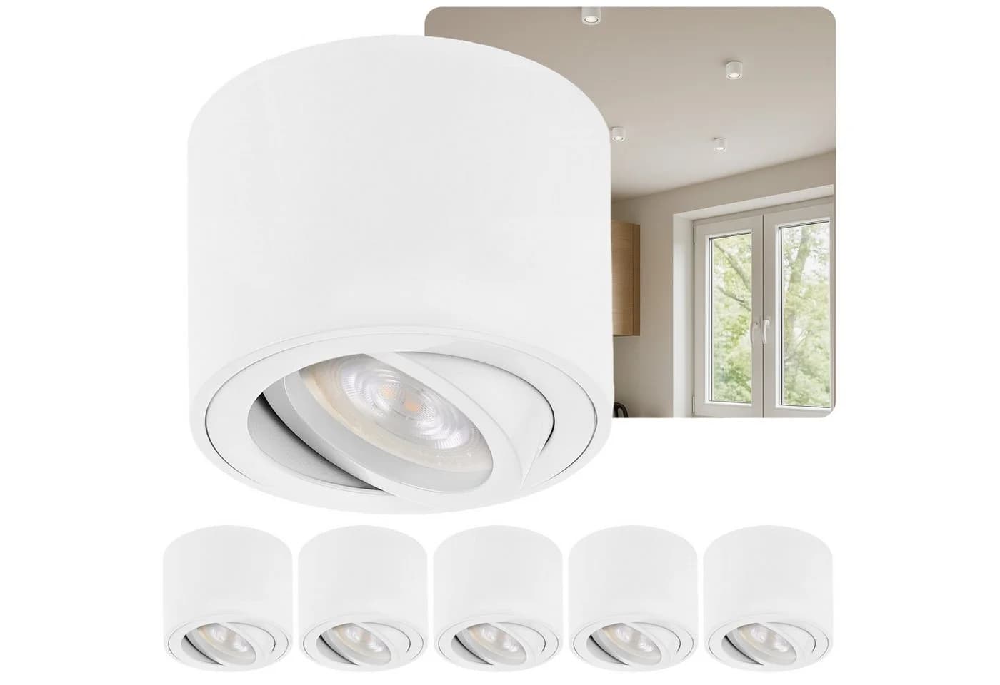 Sweet LED LED Aufbaustrahler 6er Set Warmweiß - Bild 2