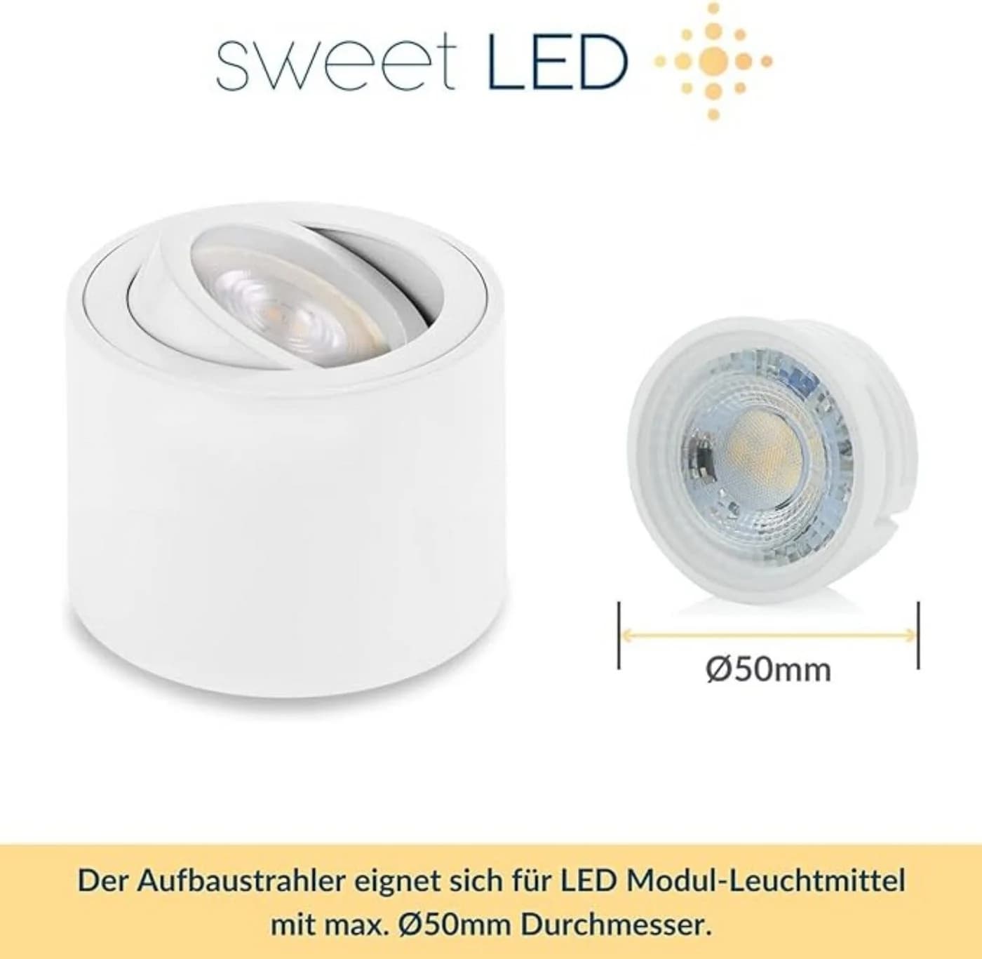 Sweet LED LED Aufbaustrahler 6er Set Warmweiß - Bild 3