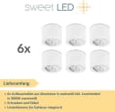Sweet LED LED Aufbaustrahler 6er Set Warmweiß Bild 5