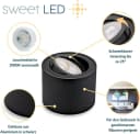 Sweet LED LED Aufbaustrahler 6er Set Warmweiß Bild 1